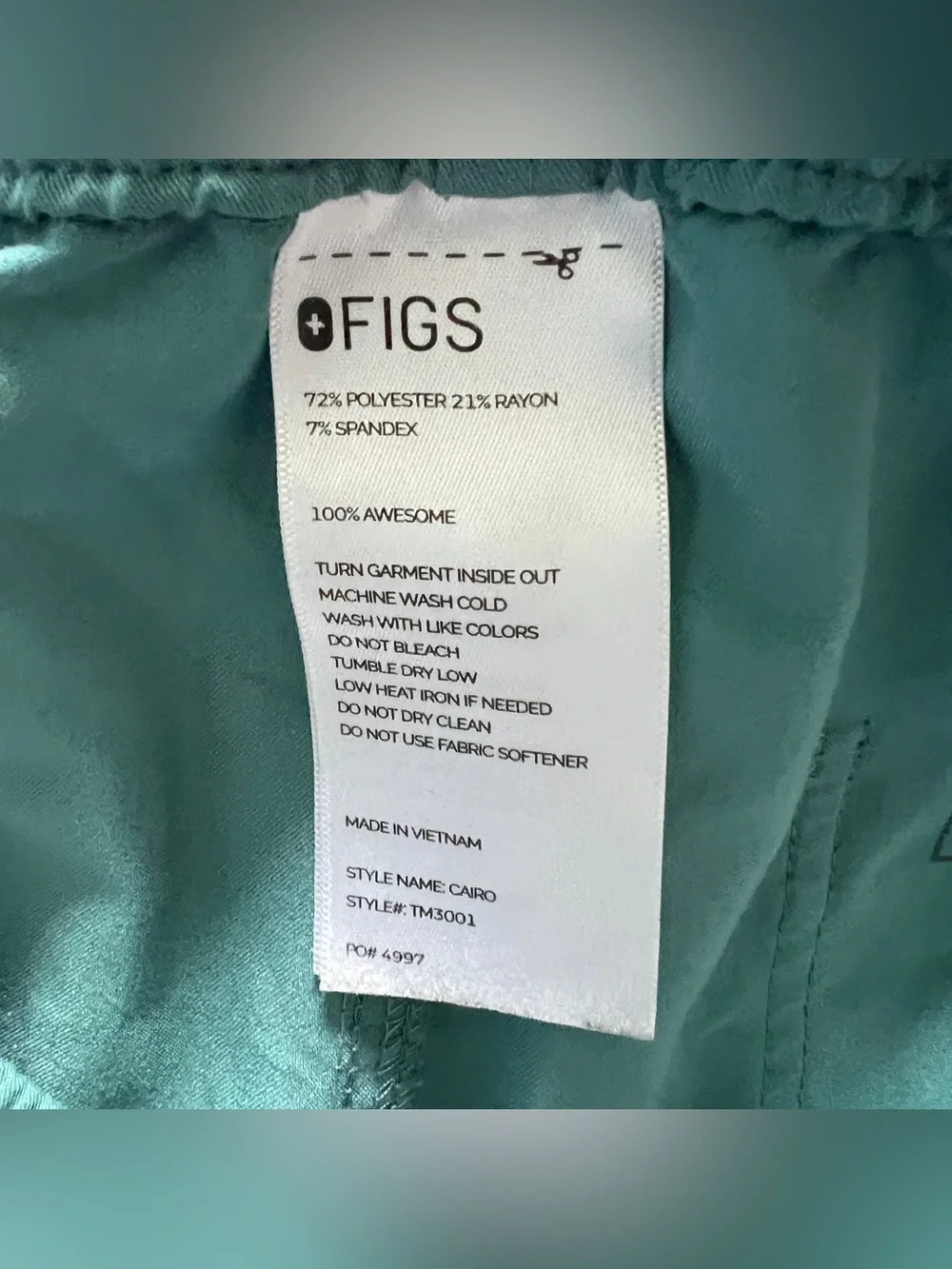 FIGS Cairo Straight Leg Scrubs Nursing Medical Healthcare Nurse Technical Sz XL
